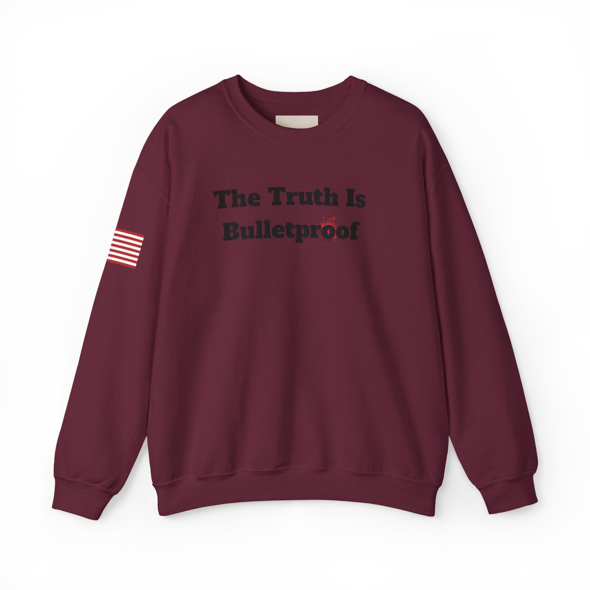 Patriotic Motivational Crewneck Sweatshirt, Comfortable Unisex Pullover, Inspirational Gift, USA Flag Apparel, Stylish Everyday Wear