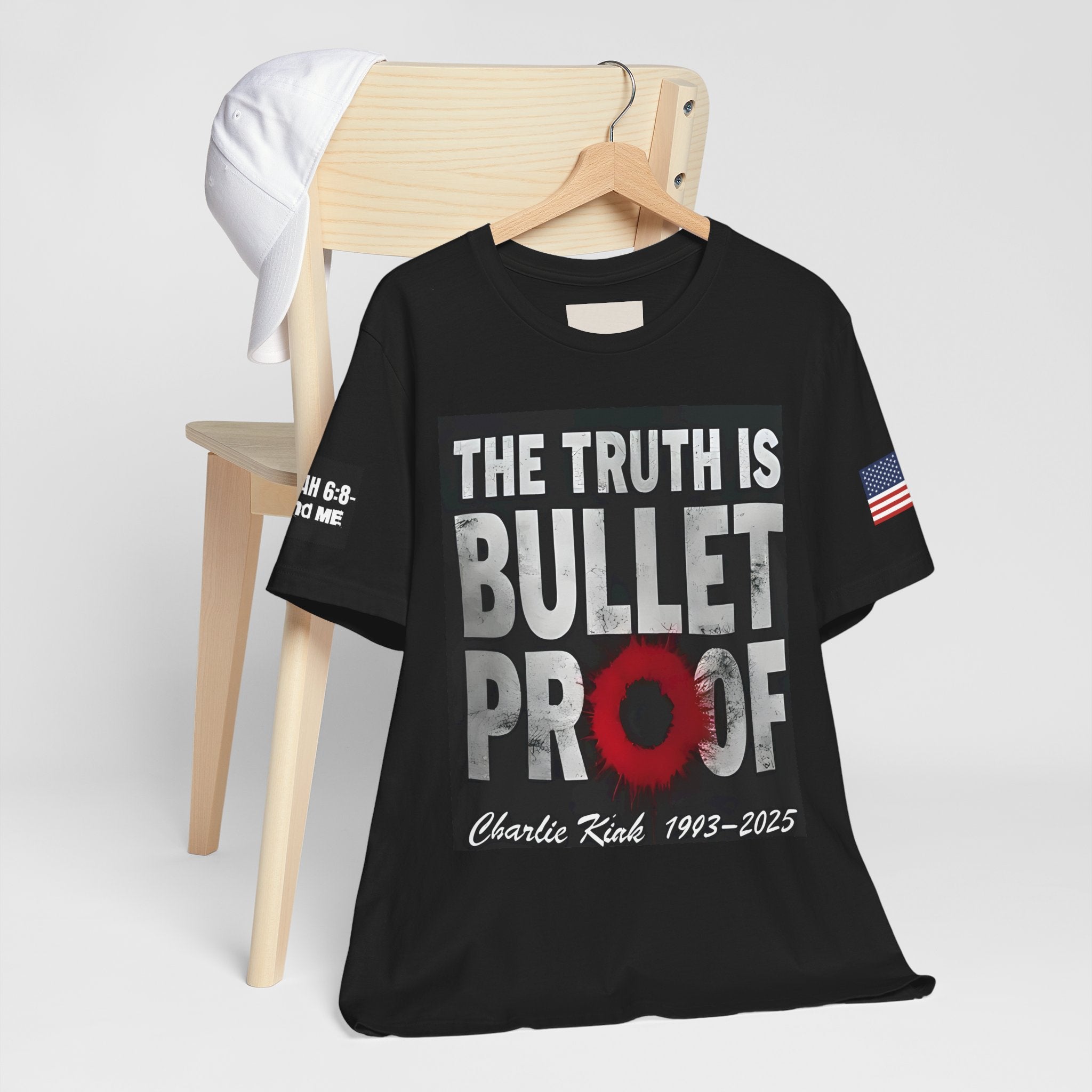 Bulletproof Truth Tee | Unisex Short Sleeve Shirt, Graphic Tee, Military Style, Patriotic Apparel, Gift for Veterans