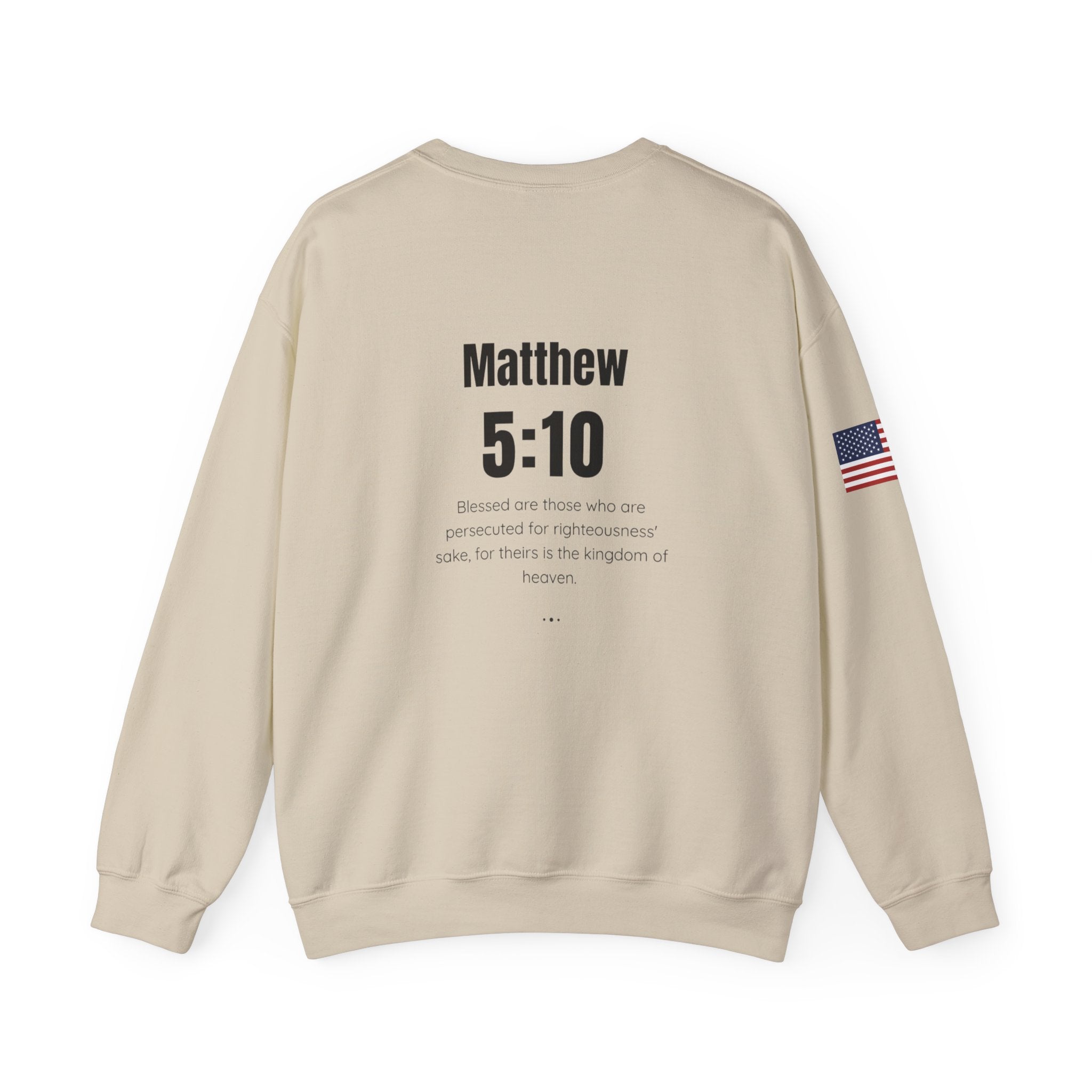 Patriotic Motivational Crewneck Sweatshirt, Comfortable Unisex Pullover, Inspirational Gift, USA Flag Apparel, Stylish Everyday Wear