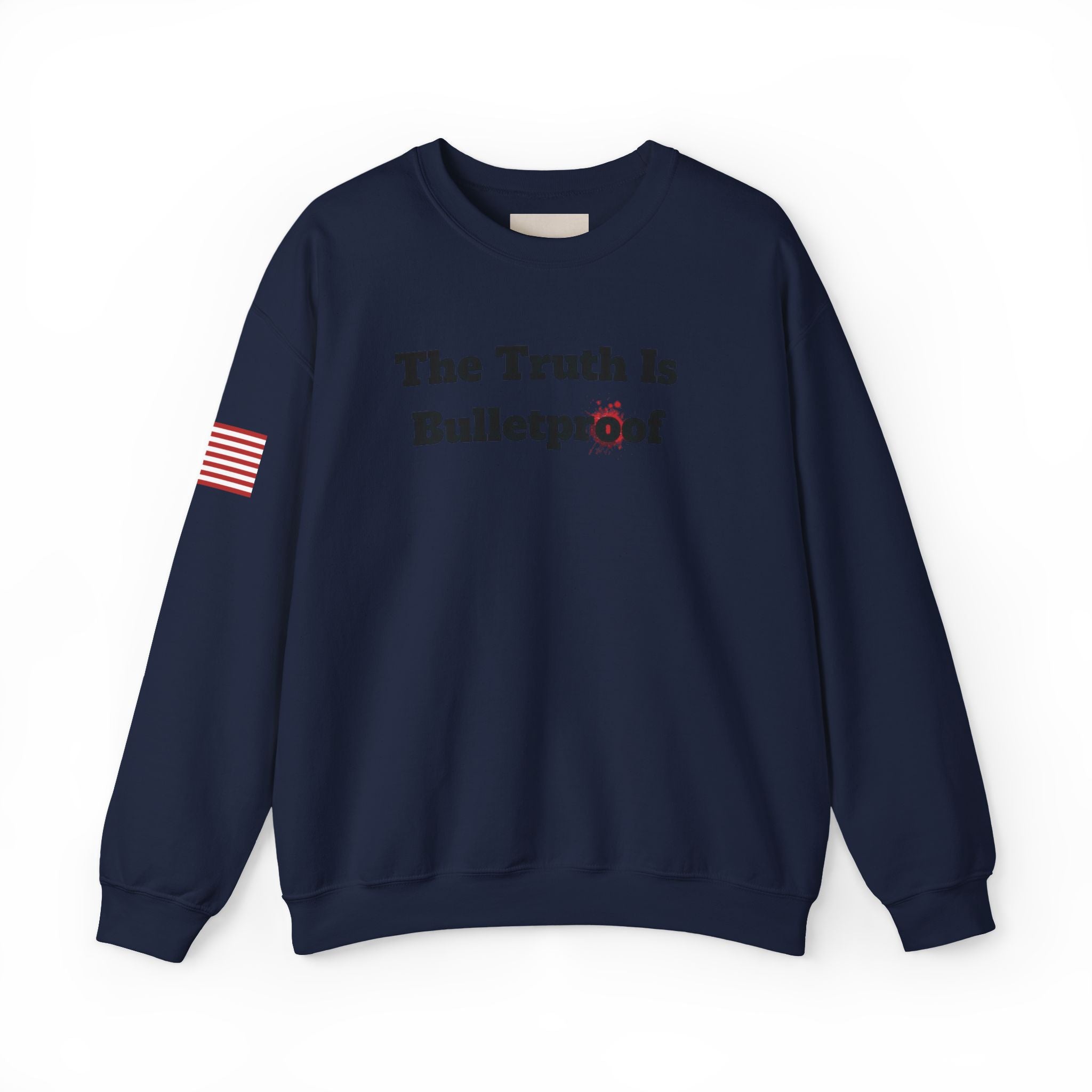Patriotic Motivational Crewneck Sweatshirt, Comfortable Unisex Pullover, Inspirational Gift, USA Flag Apparel, Stylish Everyday Wear