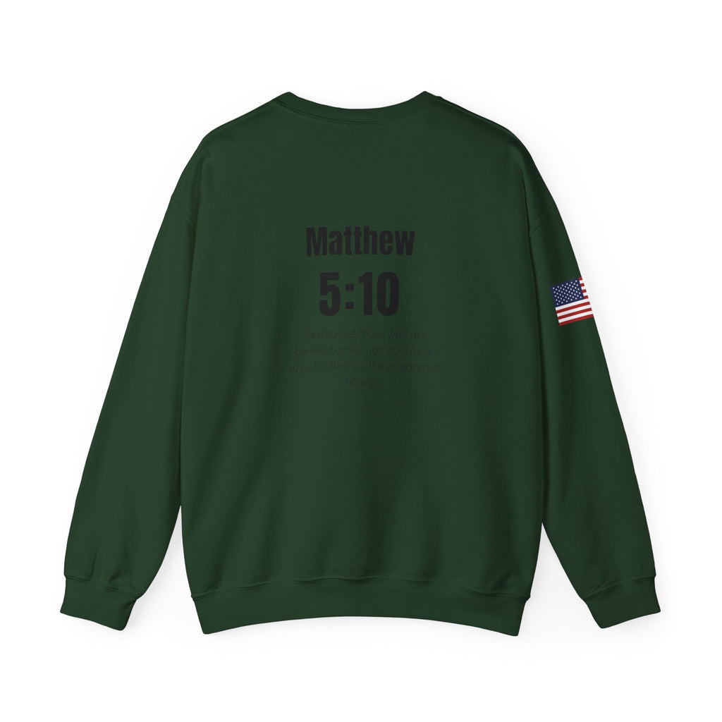 Patriotic Motivational Crewneck Sweatshirt, Comfortable Unisex Pullover, Inspirational Gift, USA Flag Apparel, Stylish Everyday Wear