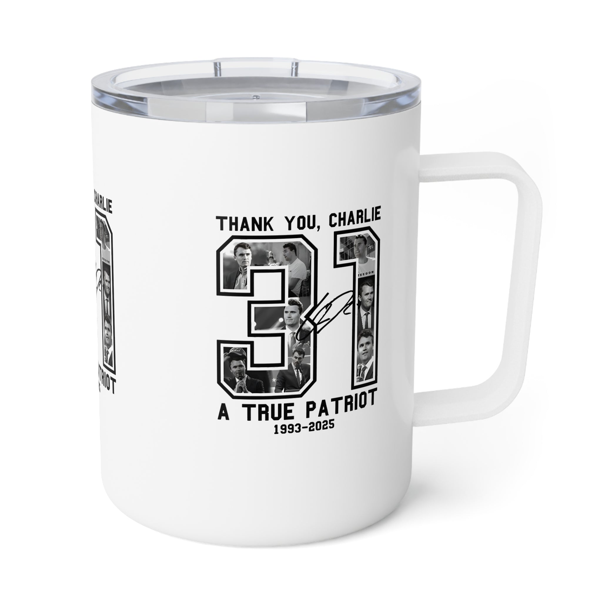 Personalized Insulated Coffee Mug, 10oz - Tribute Gift for Patriots, Ideal for Veterans Day, Memorial Day, Personalized Keepsake, [...]