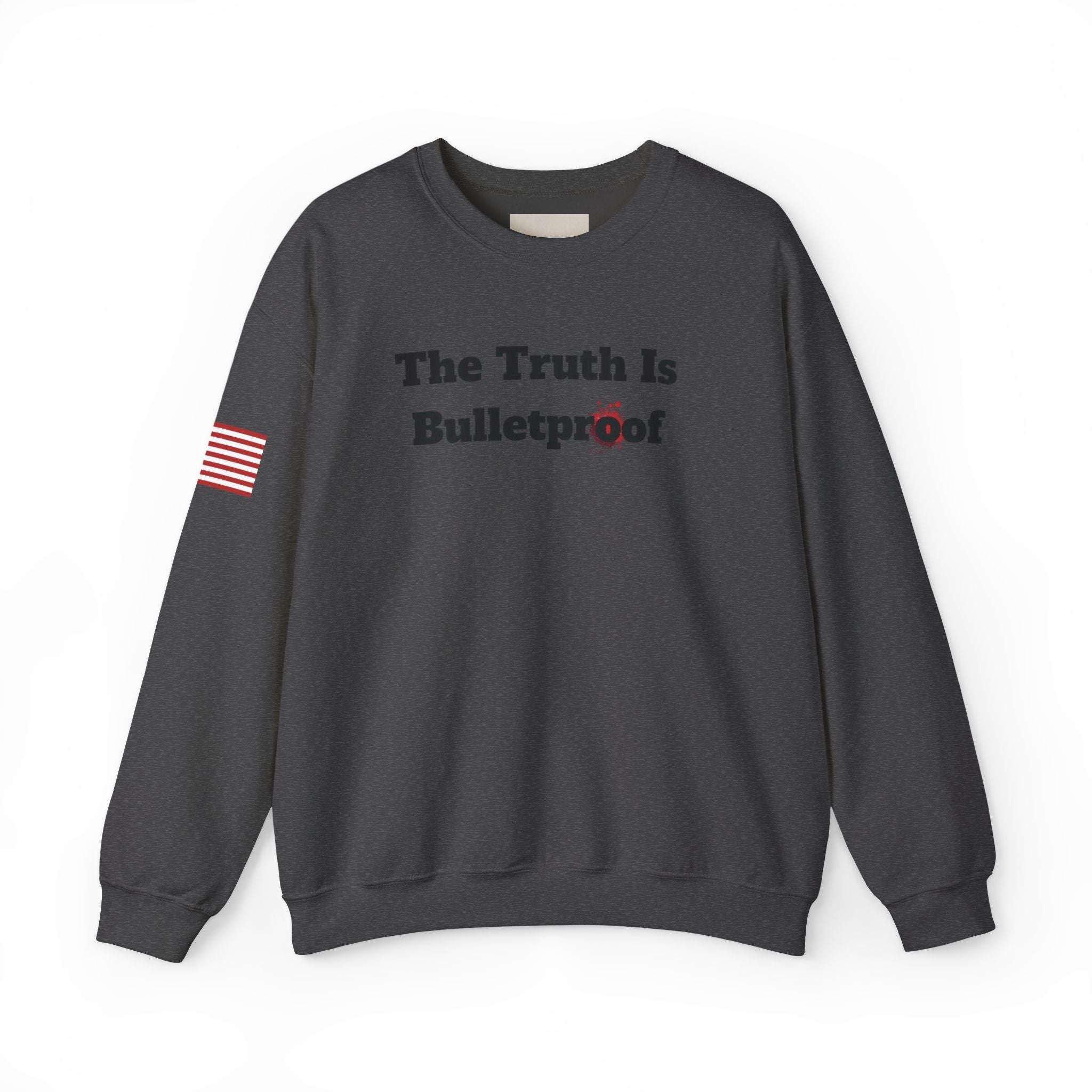 Patriotic Motivational Crewneck Sweatshirt, Comfortable Unisex Pullover, Inspirational Gift, USA Flag Apparel, Stylish Everyday Wear