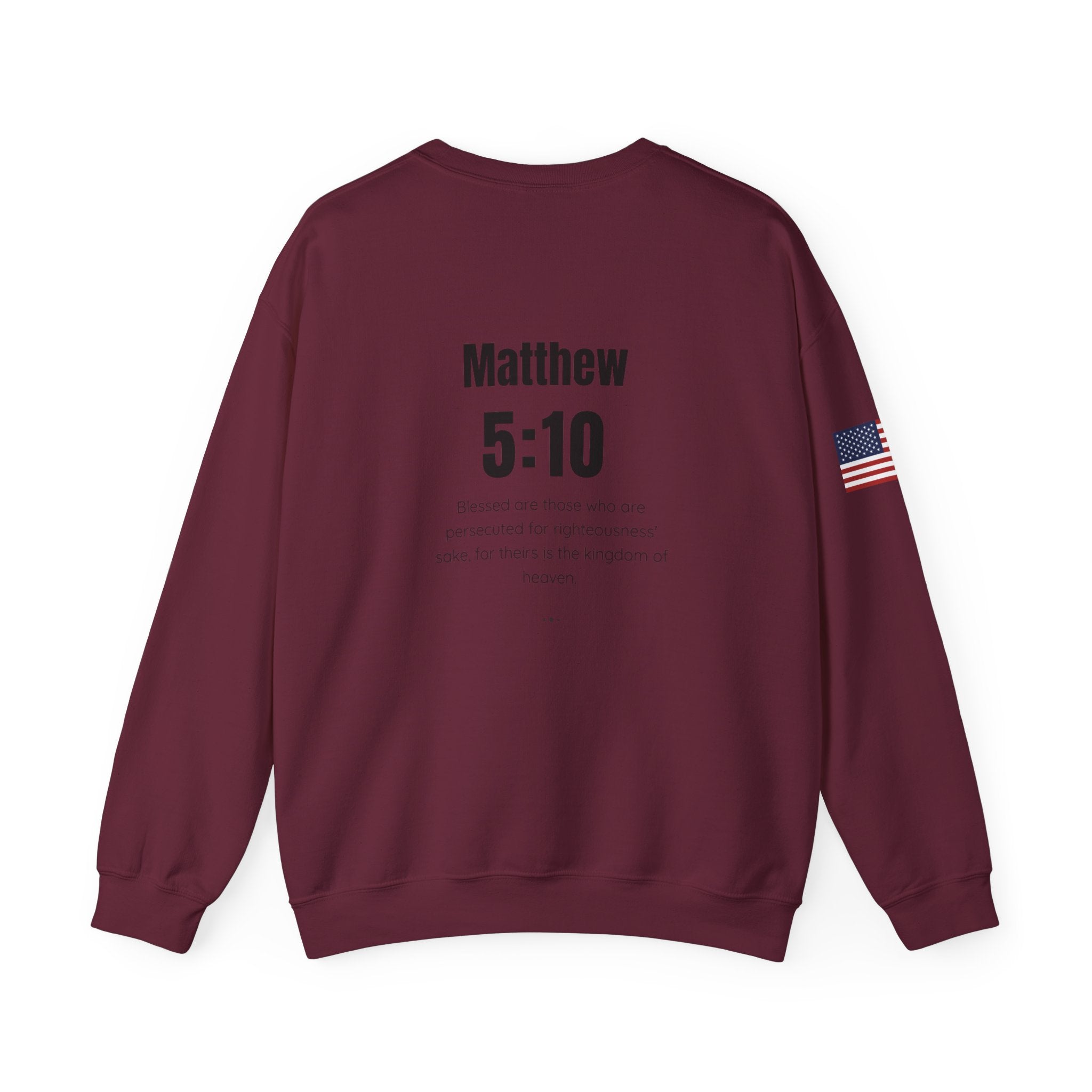 Patriotic Motivational Crewneck Sweatshirt, Comfortable Unisex Pullover, Inspirational Gift, USA Flag Apparel, Stylish Everyday Wear