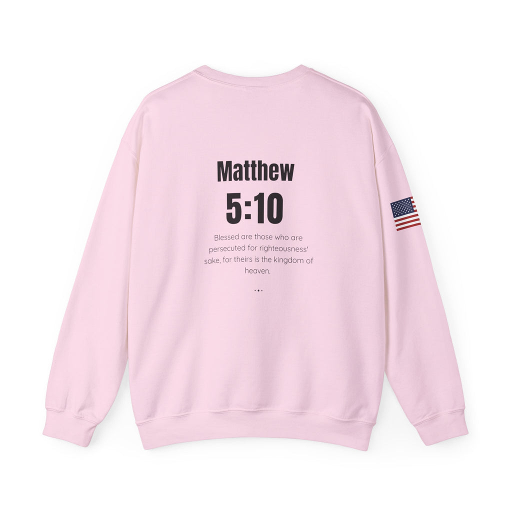 Patriotic Motivational Crewneck Sweatshirt, Comfortable Unisex Pullover, Inspirational Gift, USA Flag Apparel, Stylish Everyday Wear
