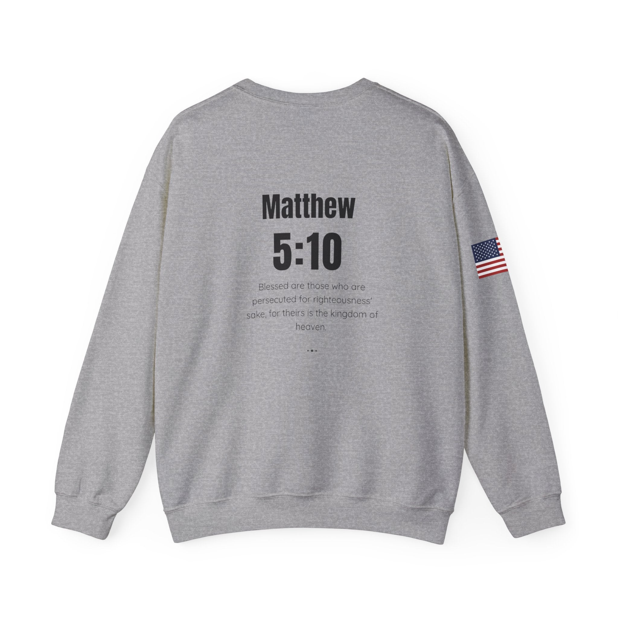 Patriotic Motivational Crewneck Sweatshirt, Comfortable Unisex Pullover, Inspirational Gift, USA Flag Apparel, Stylish Everyday Wear