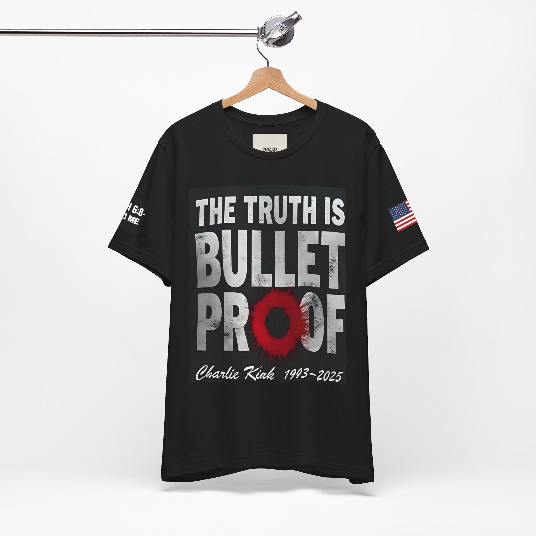 Bulletproof Truth Tee | Unisex Short Sleeve Shirt, Graphic Tee, Military Style, Patriotic Apparel, Gift for Veterans