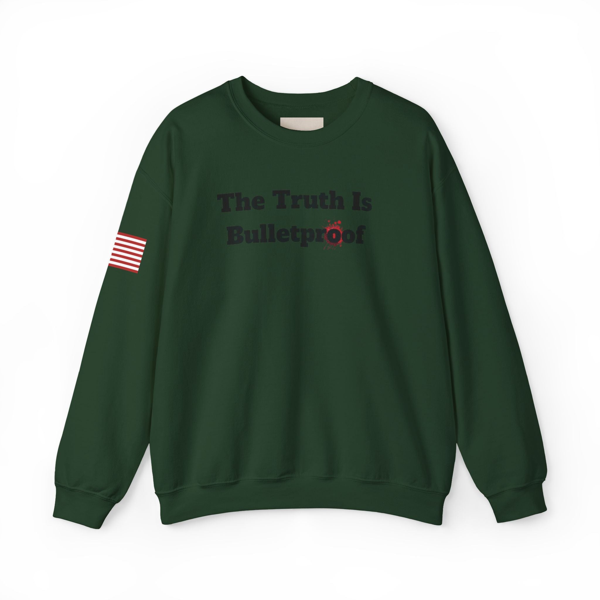 Patriotic Motivational Crewneck Sweatshirt, Comfortable Unisex Pullover, Inspirational Gift, USA Flag Apparel, Stylish Everyday Wear
