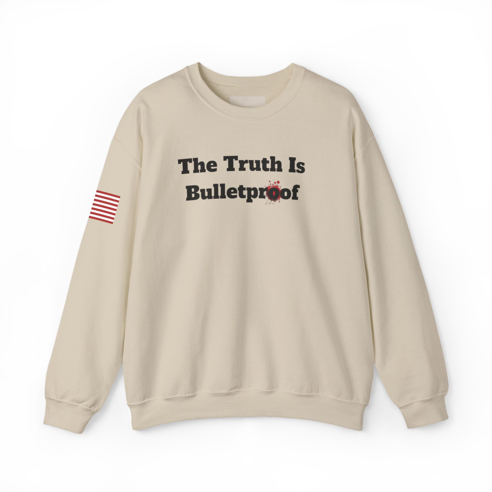 Patriotic Motivational Crewneck Sweatshirt, Comfortable Unisex Pullover, Inspirational Gift, USA Flag Apparel, Stylish Everyday Wear