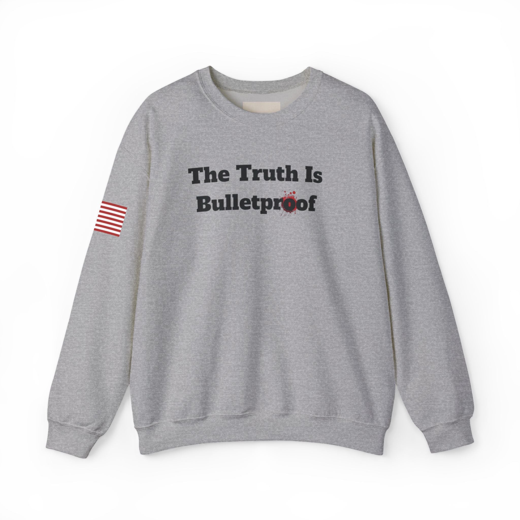 Patriotic Motivational Crewneck Sweatshirt, Comfortable Unisex Pullover, Inspirational Gift, USA Flag Apparel, Stylish Everyday Wear