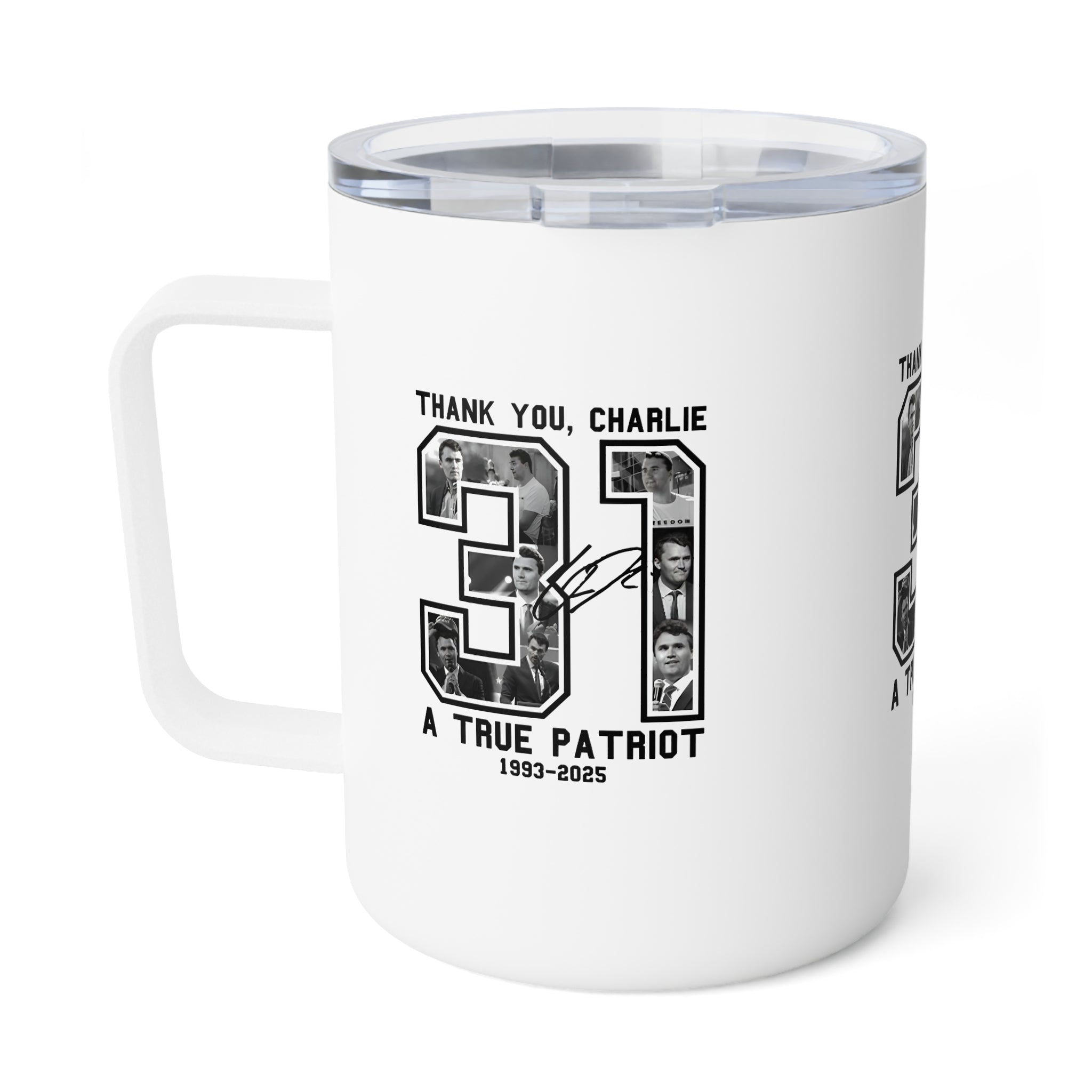 Personalized Insulated Coffee Mug, 10oz - Tribute Gift for Patriots, Ideal for Veterans Day, Memorial Day, Personalized Keepsake, [...]